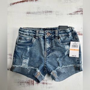 NWT! Lucky Brand Girls Size 7 Cuffed/Distressed Jean Shorts